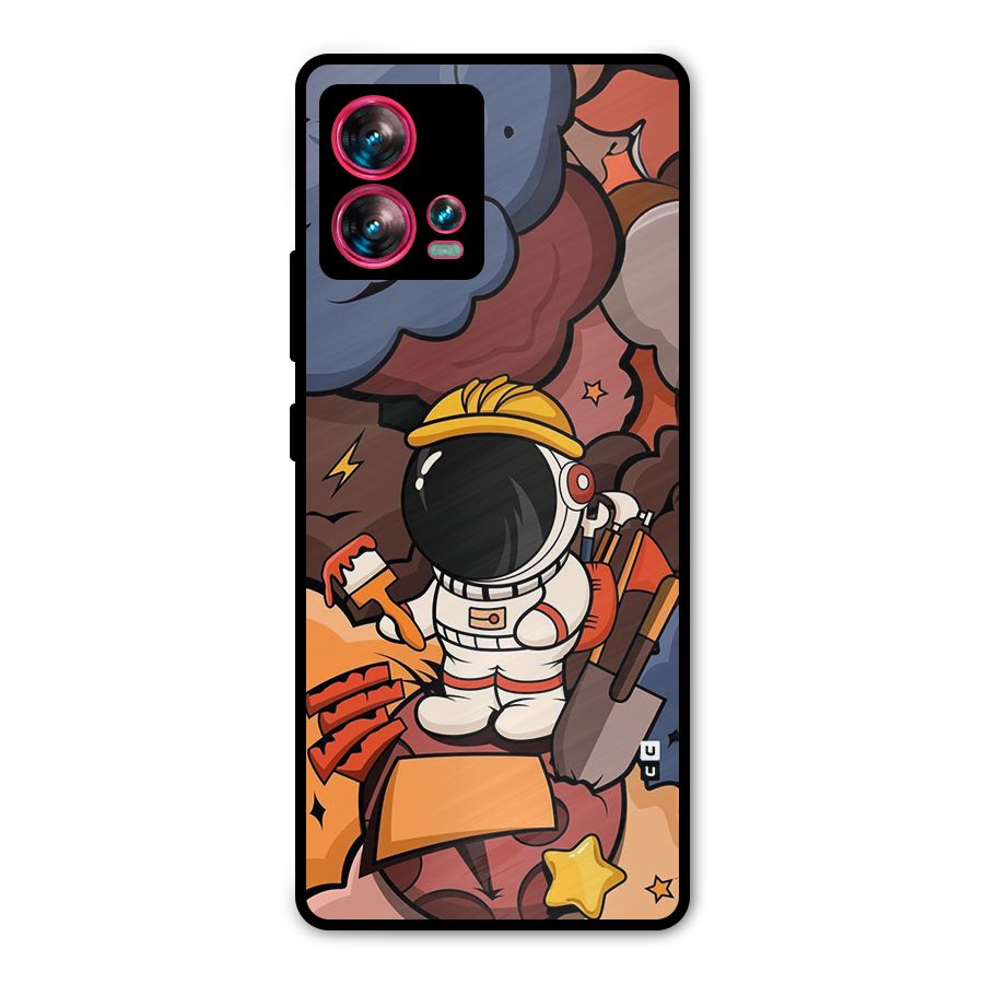 Comic Space Astronaut Metal Back Case for Motorola Edge 30 Fusion