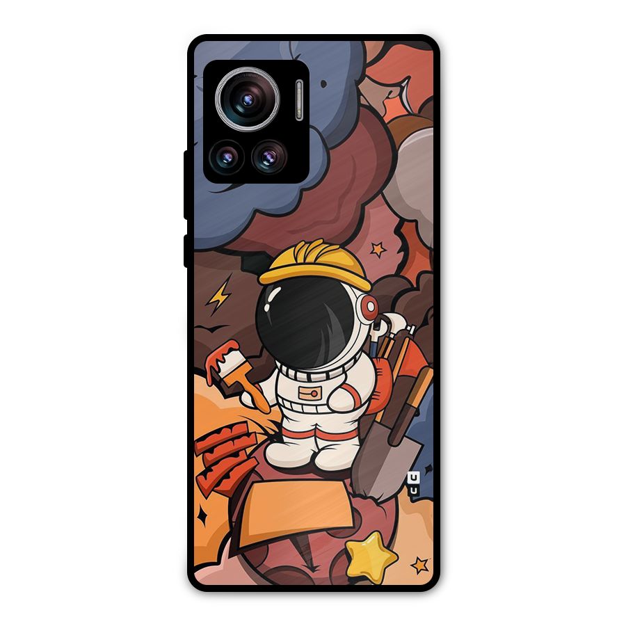 Comic Space Astronaut Metal Back Case for Motorola Edge 30 Ultra