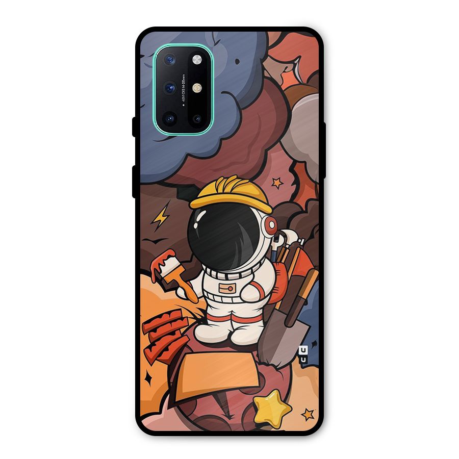 Comic Space Astronaut Metal Back Case for OnePlus 8T