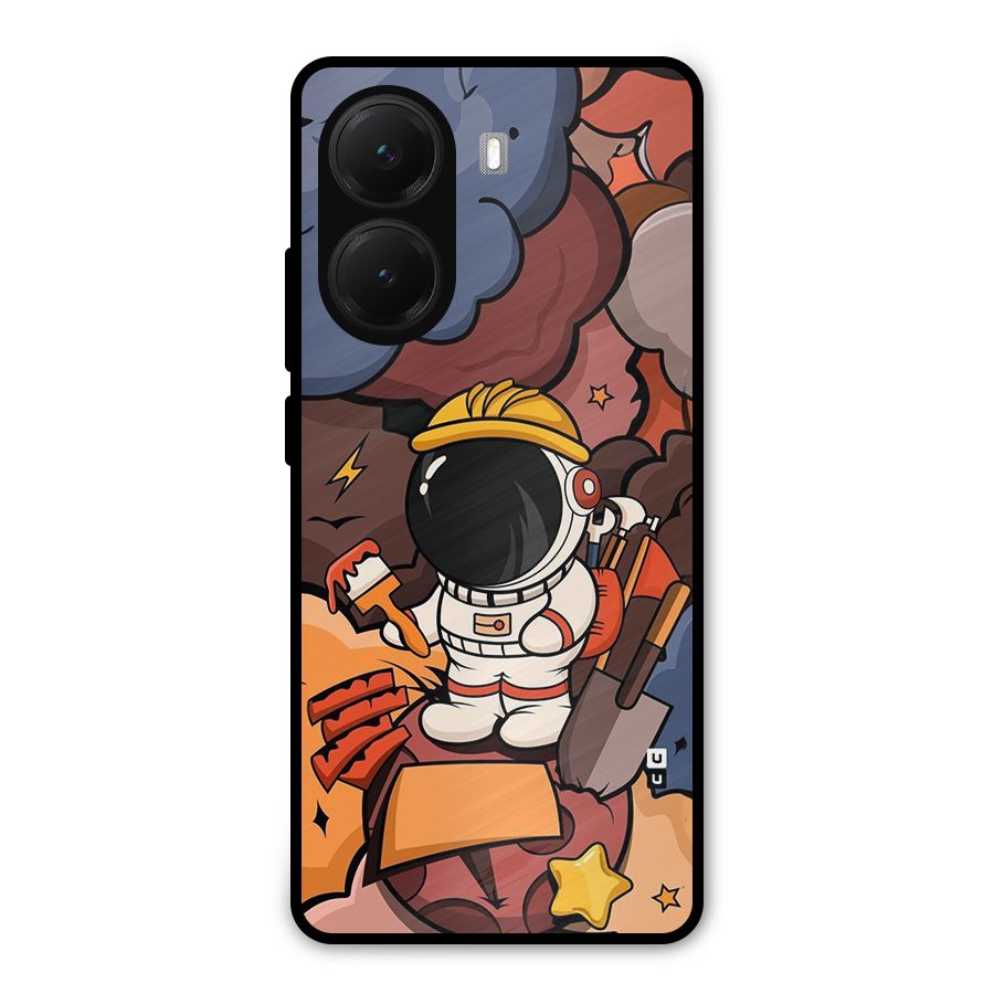 Comic Space Astronaut Metal Back Case for Poco X7 Pro