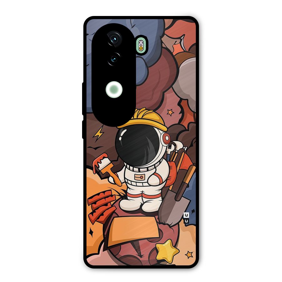 Comic Space Astronaut Metal Back Case for Vivo V40e