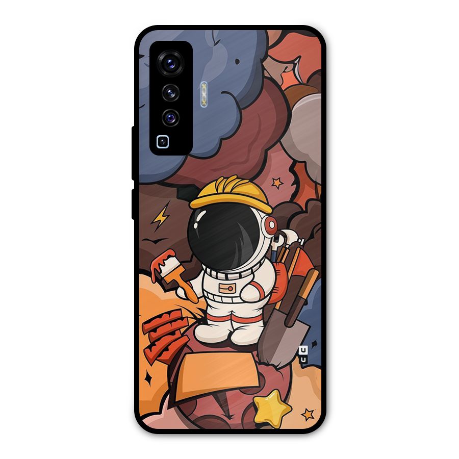 Comic Space Astronaut Metal Back Case for Vivo X50