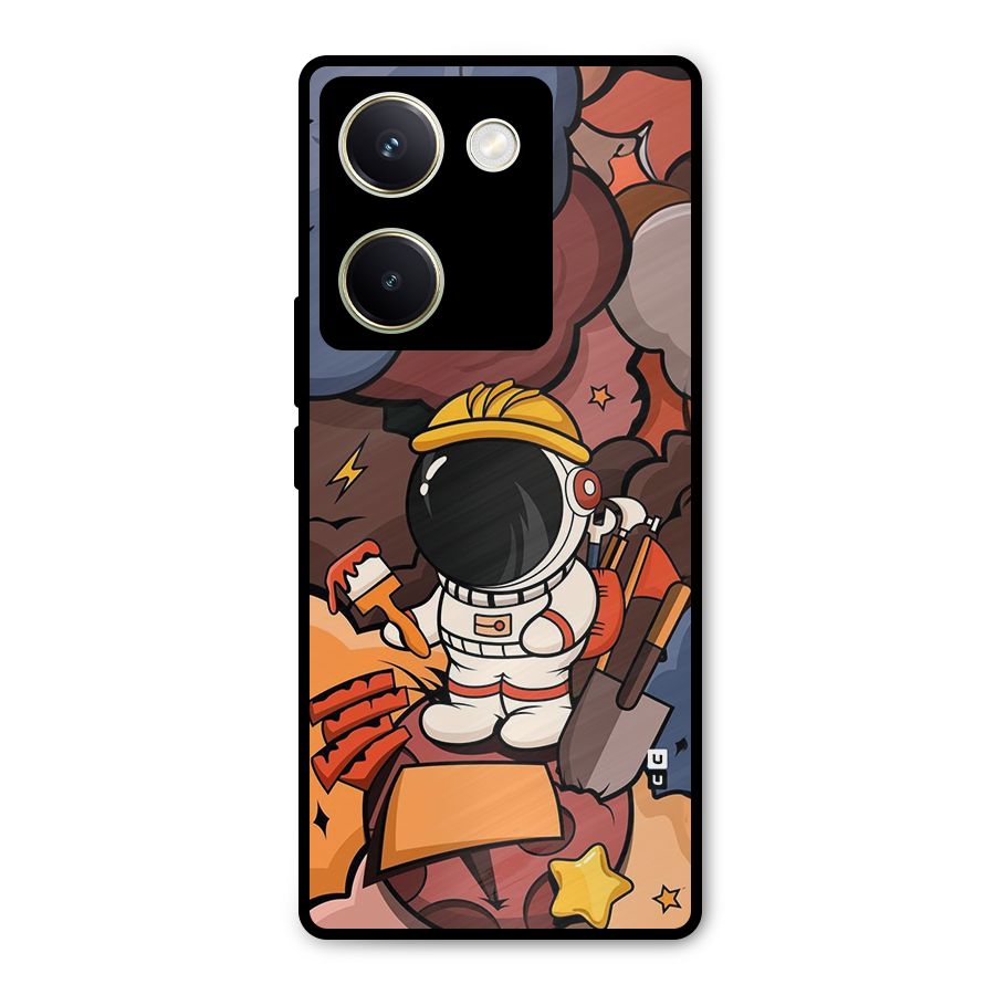 Comic Space Astronaut Metal Back Case for Vivo Y200 Pro