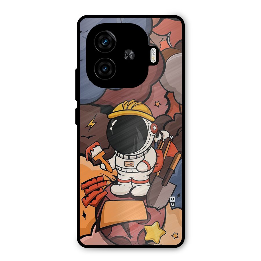 Comic Space Astronaut Metal Back Case for iQOO Neo 10R