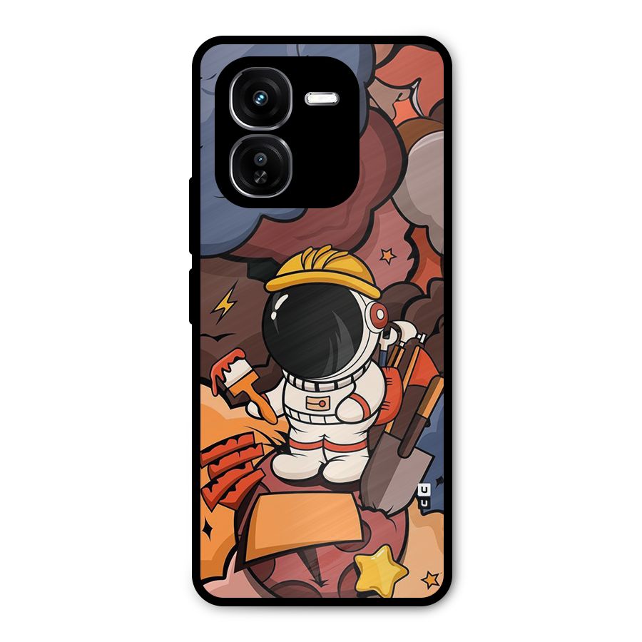 Comic Space Astronaut Metal Back Case for iQOO Z9x