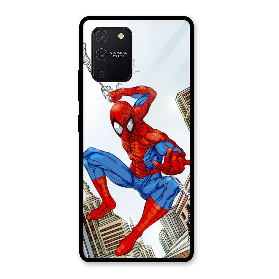 Comic Spider Man Glass Back Case for Galaxy S10 Lite