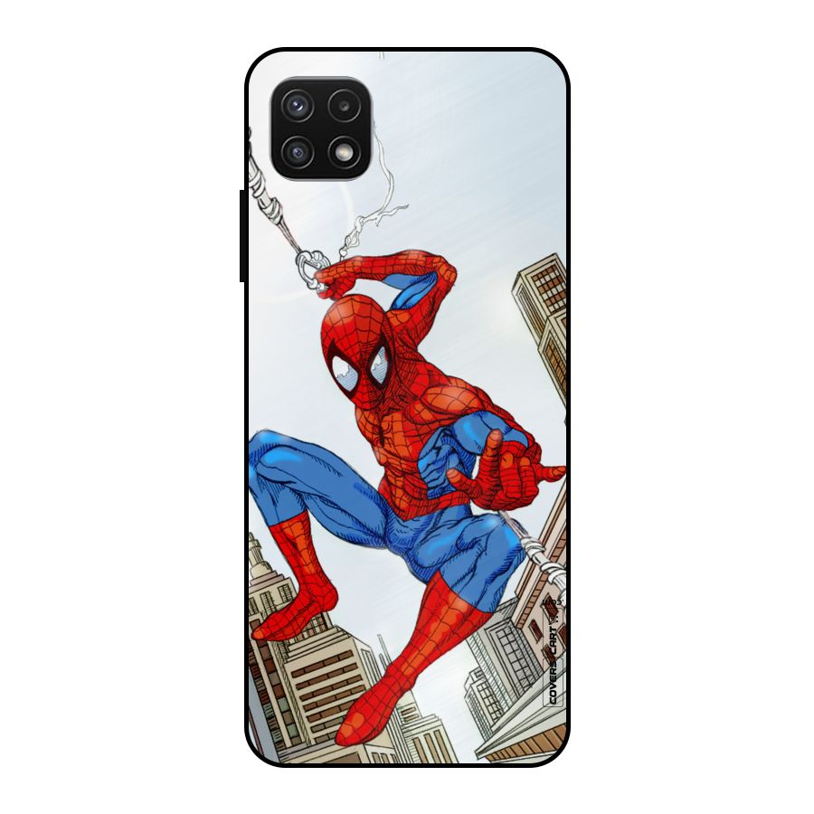 Comic Spider Man Metal Back Case for Galaxy A22 5G