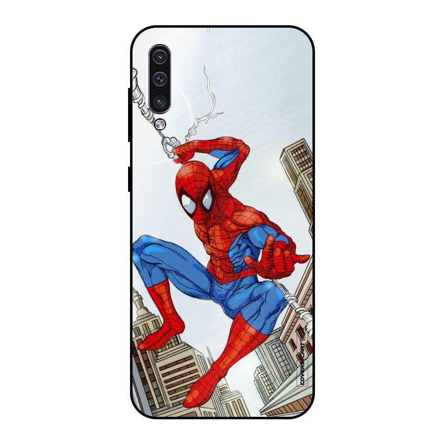 Comic Spider Man Metal Back Case for Galaxy A50s