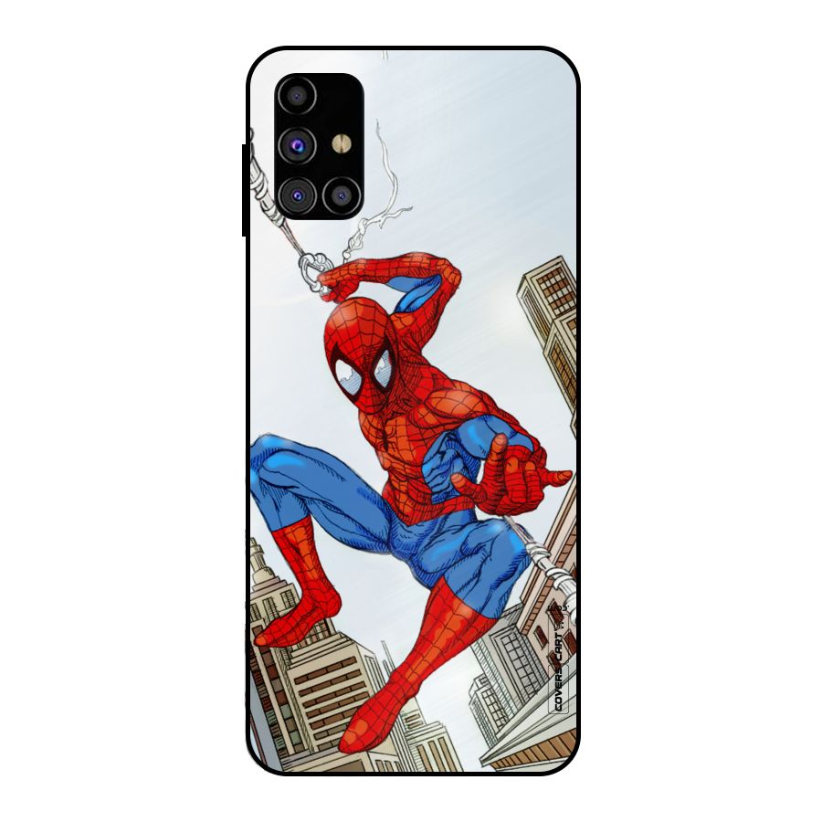 Comic Spider Man Metal Back Case for Galaxy M31s