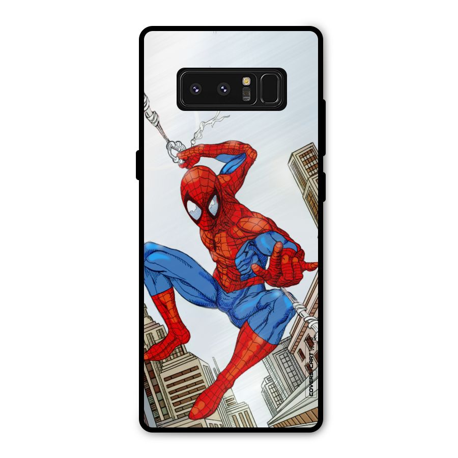 Comic Spider Man Metal Back Case for Galaxy Note 8