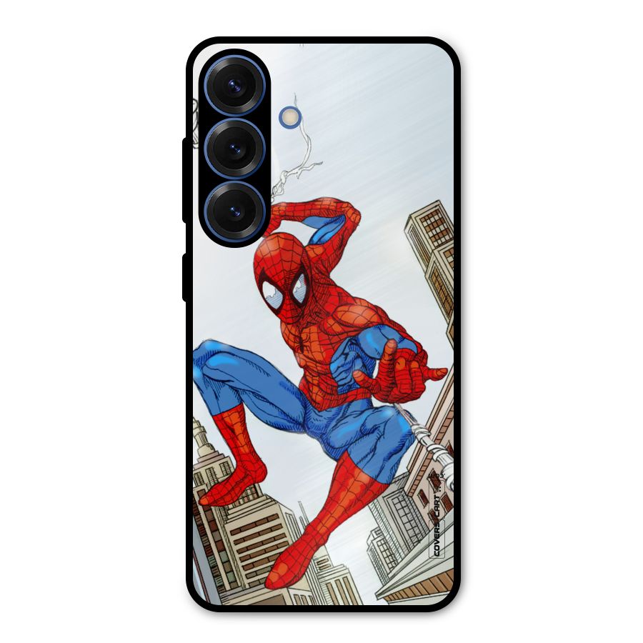 Comic Spider Man Metal Back Case for Galaxy S25