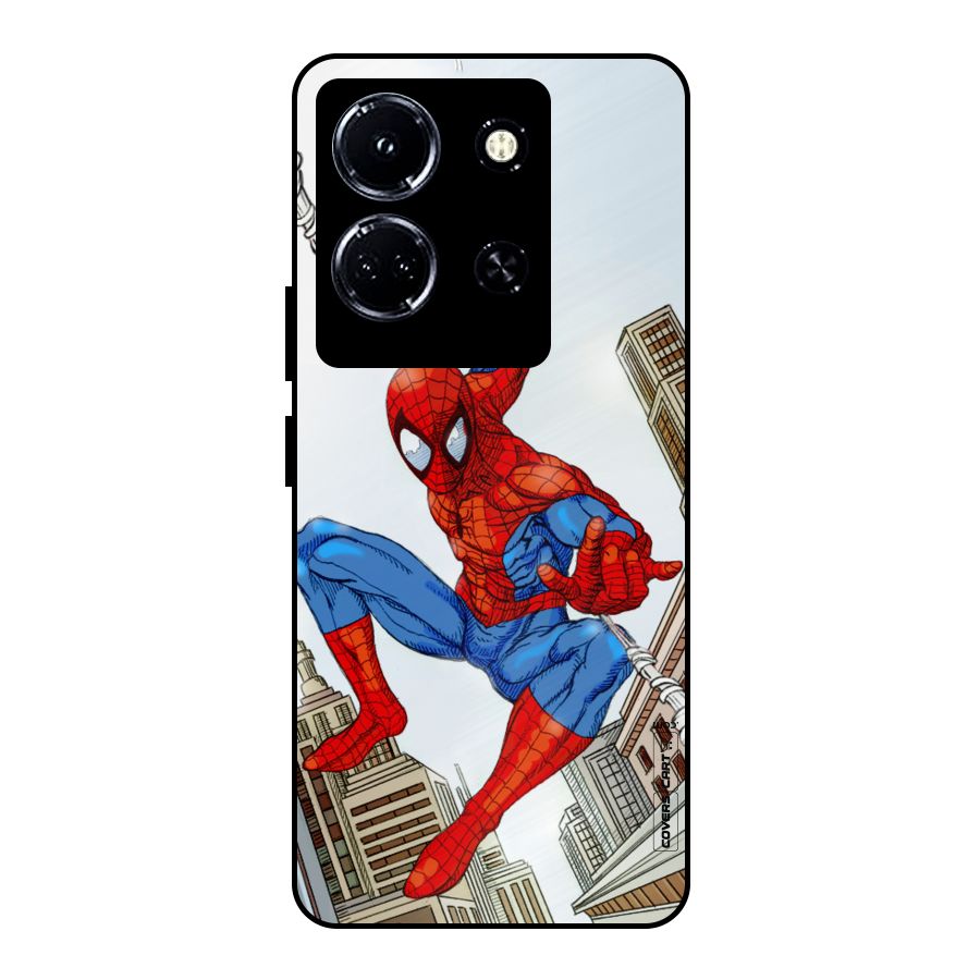 Comic Spider Man Metal Back Case for Infinix Note 30 5G