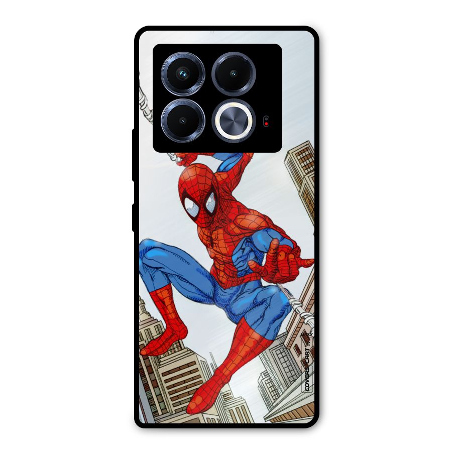 Comic Spider Man Metal Back Case for Infinix Note 40 5G