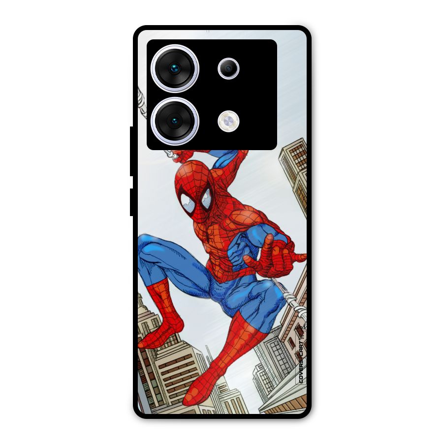 Comic Spider Man Metal Back Case for Infinix Zero 30 5G