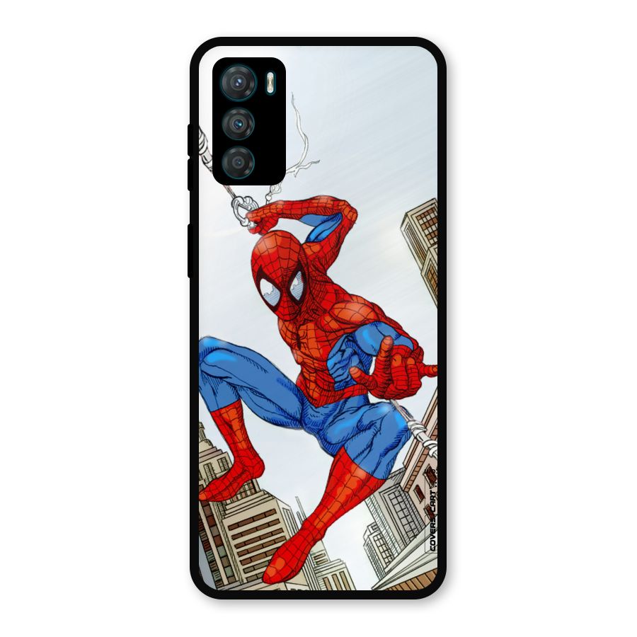 Comic Spider Man Metal Back Case for Moto G42