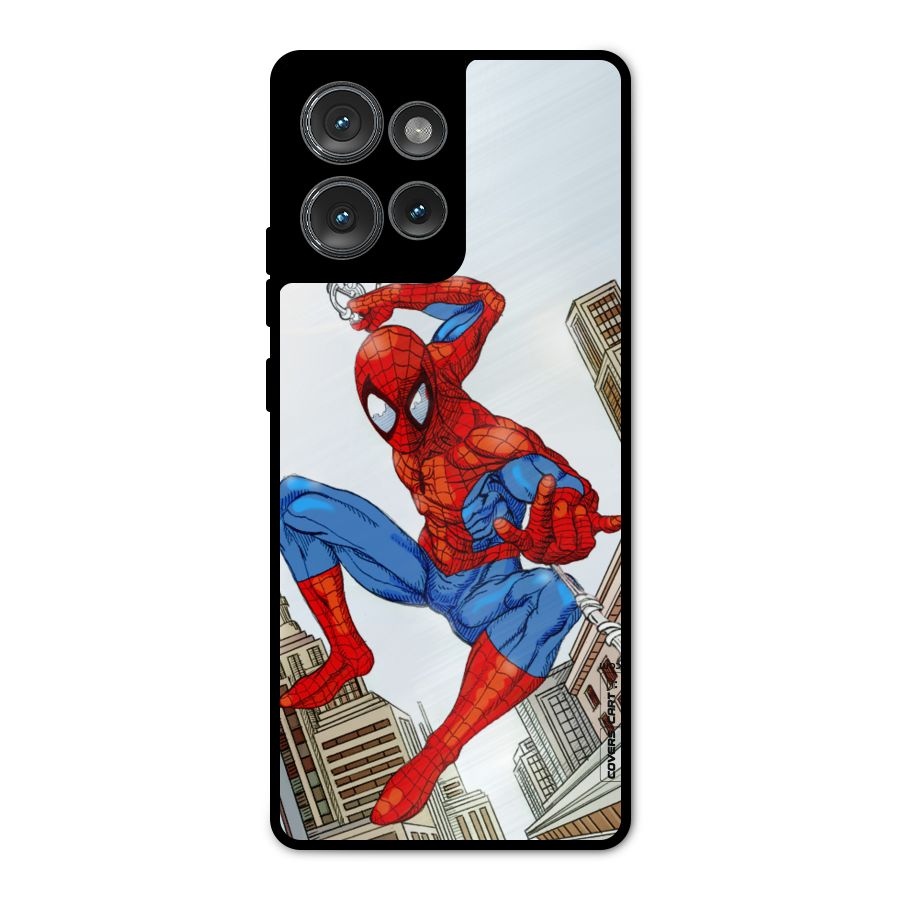 Comic Spider Man Metal Back Case for Motorola Edge 50