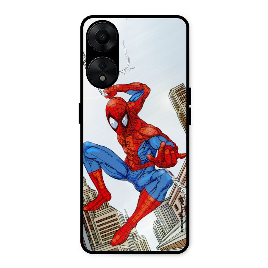 Comic Spider Man Metal Back Case for Oppo A78 5G