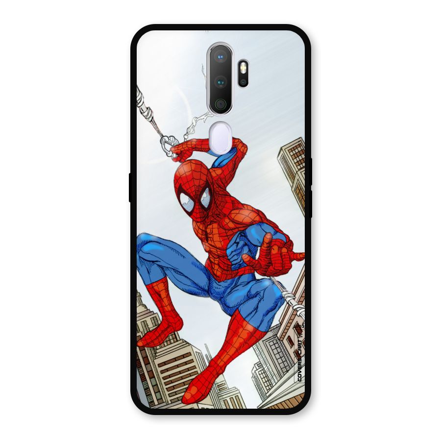 Comic Spider Man Metal Back Case for Oppo A9 (2020)