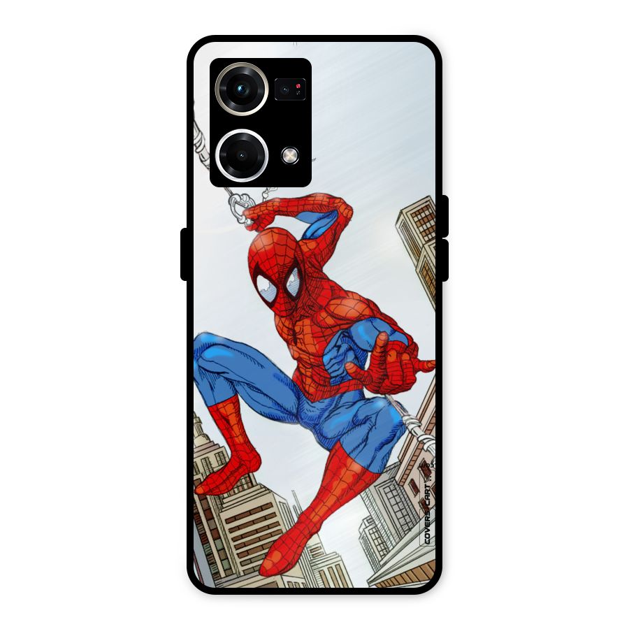 Comic Spider Man Metal Back Case for Oppo F21s Pro 4G
