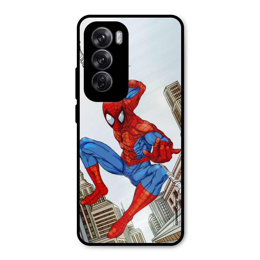 Comic Spider Man Metal Back Case for Oppo Reno12 Pro