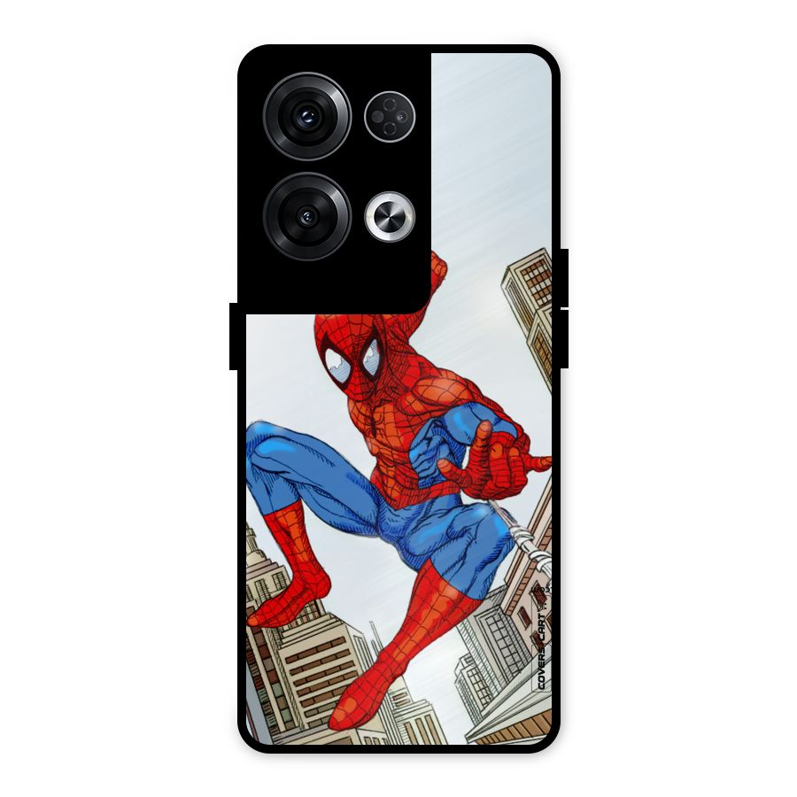 Comic Spider Man Metal Back Case for Oppo Reno8 Pro 5G