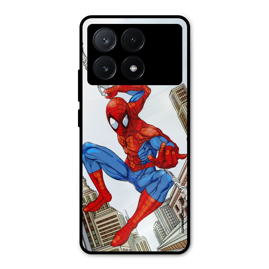 Comic Spider Man Metal Back Case for Poco X6 Pro