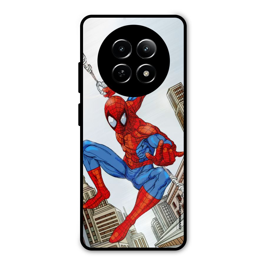 Comic Spider Man Metal Back Case for Realme 12x 5G