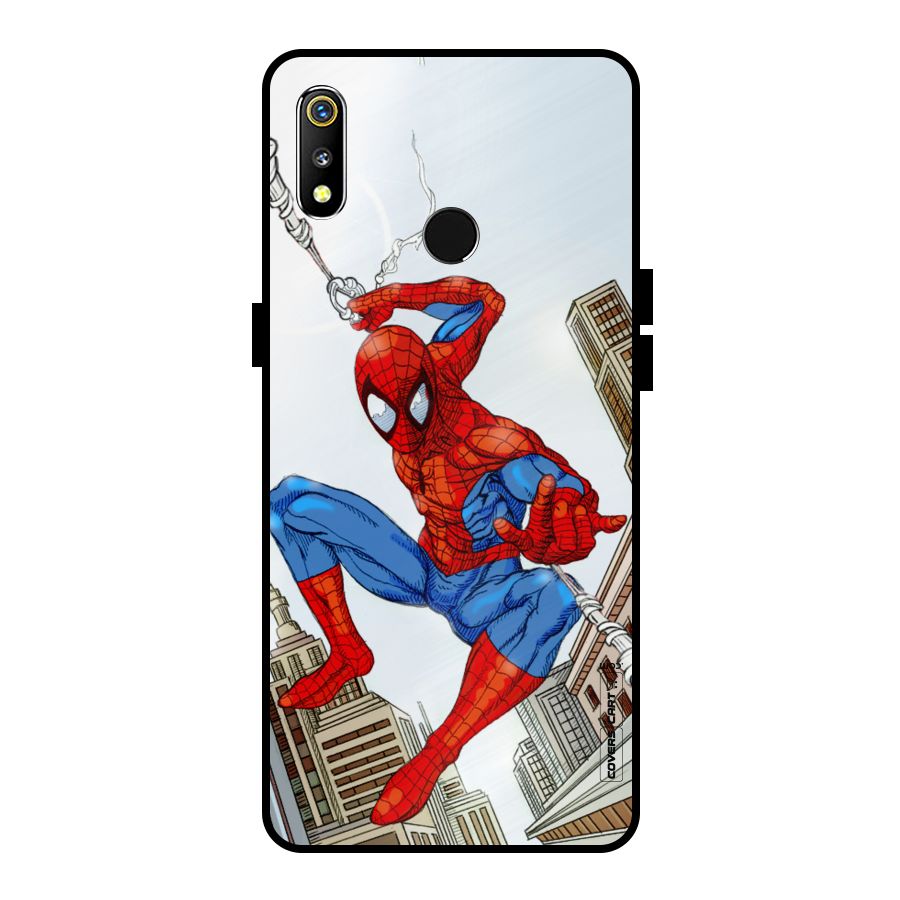 Comic Spider Man Metal Back Case for Realme 3