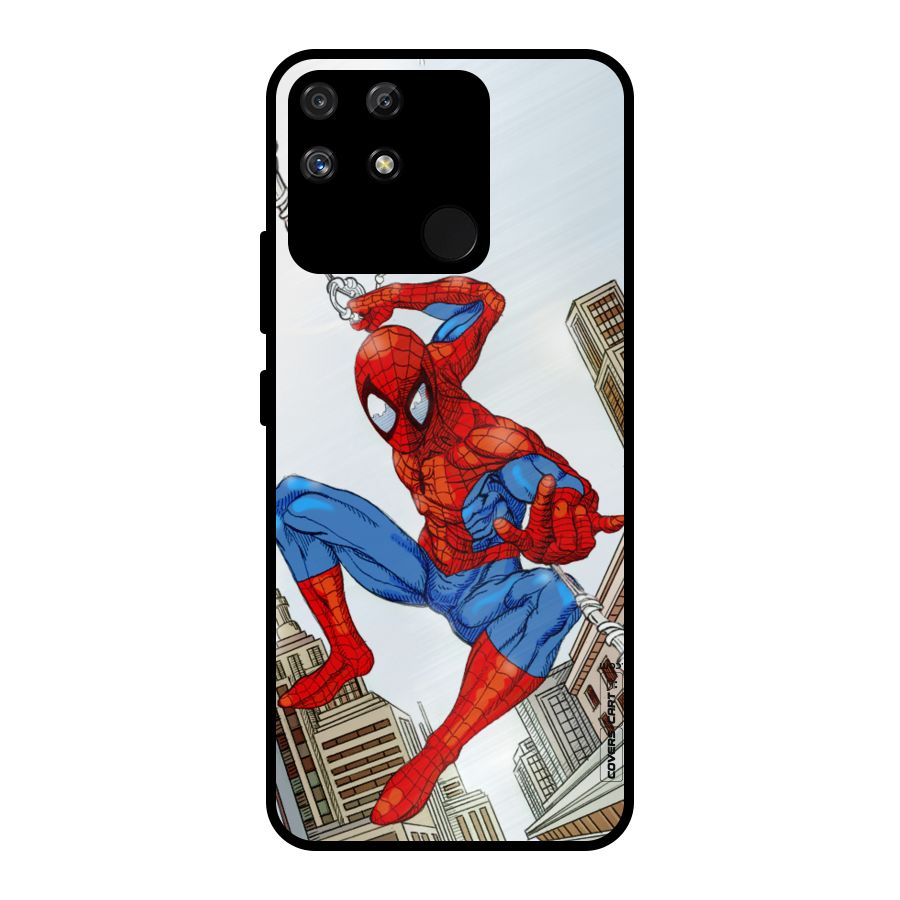 Comic Spider Man Metal Back Case for Realme Narzo 50A