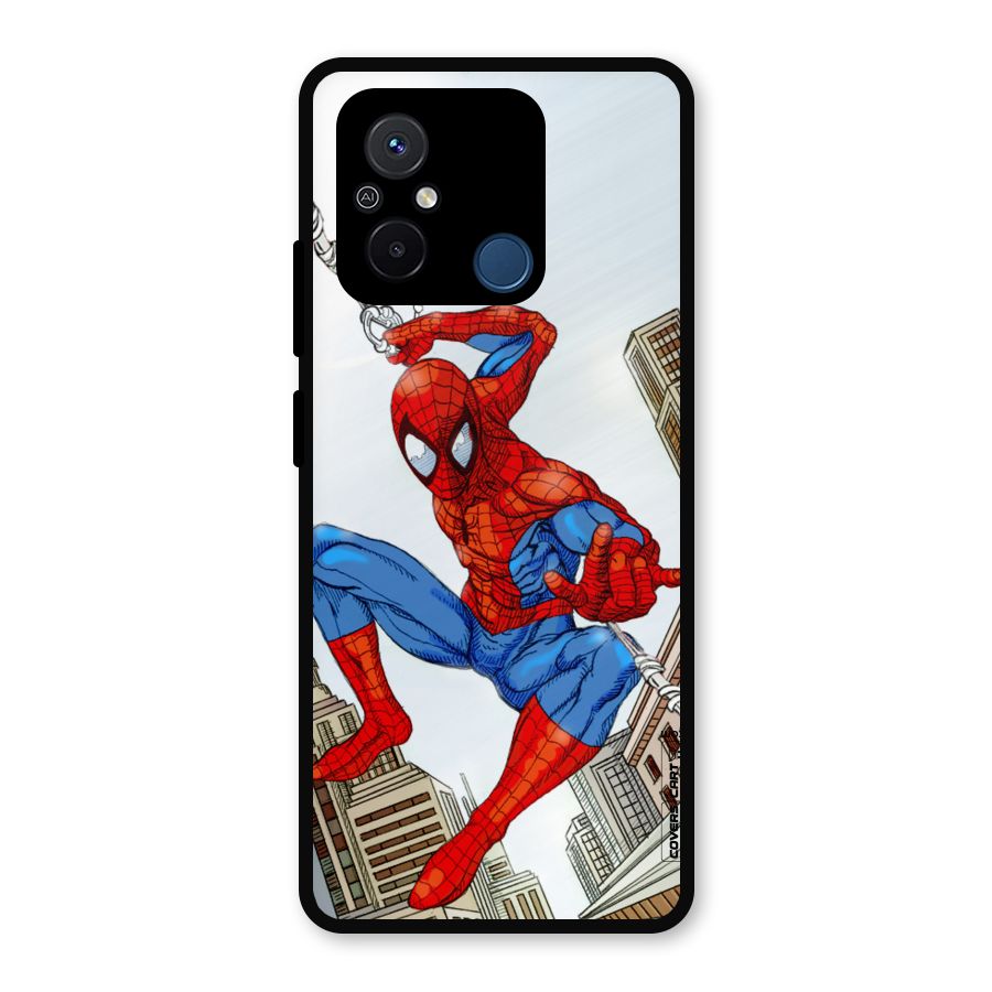 Comic Spider Man Metal Back Case for Redmi 12C