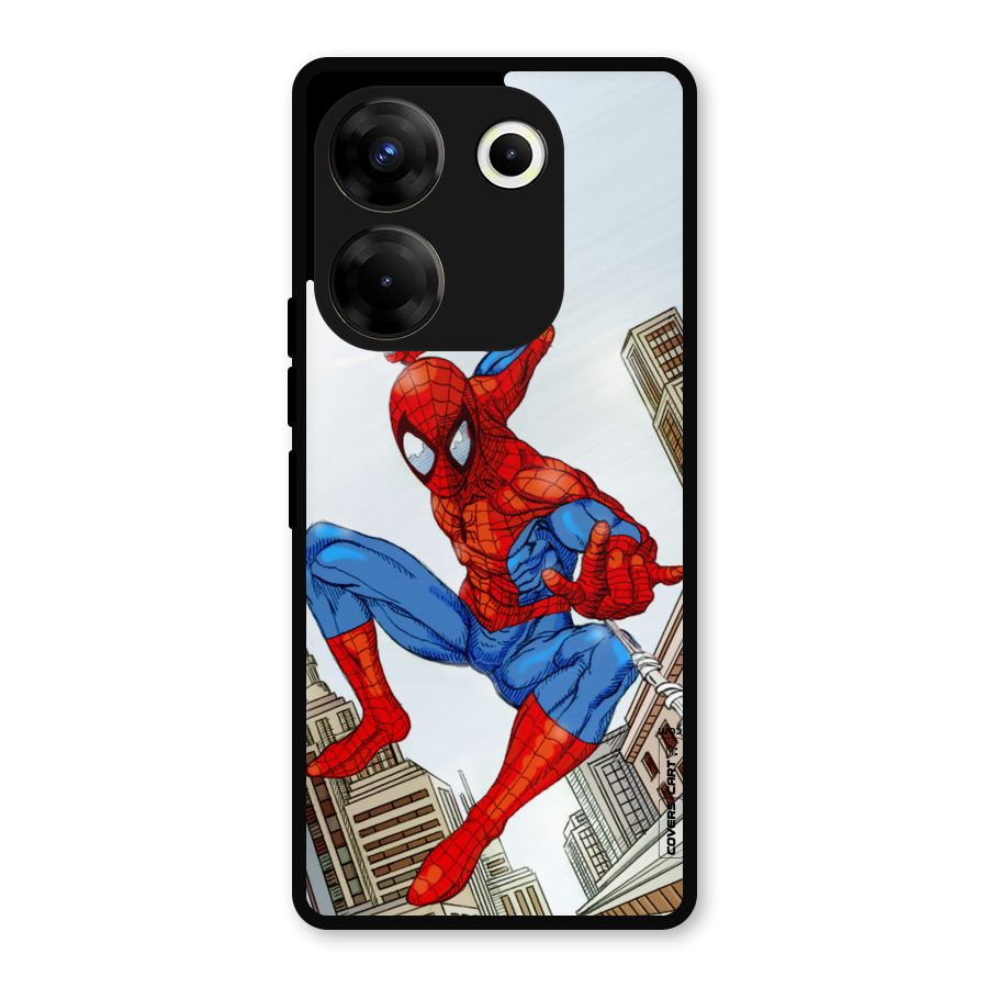 Comic Spider Man Metal Back Case for Tecno Camon 20