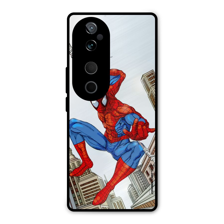 Comic Spider Man Metal Back Case for Vivo T3 Ultra