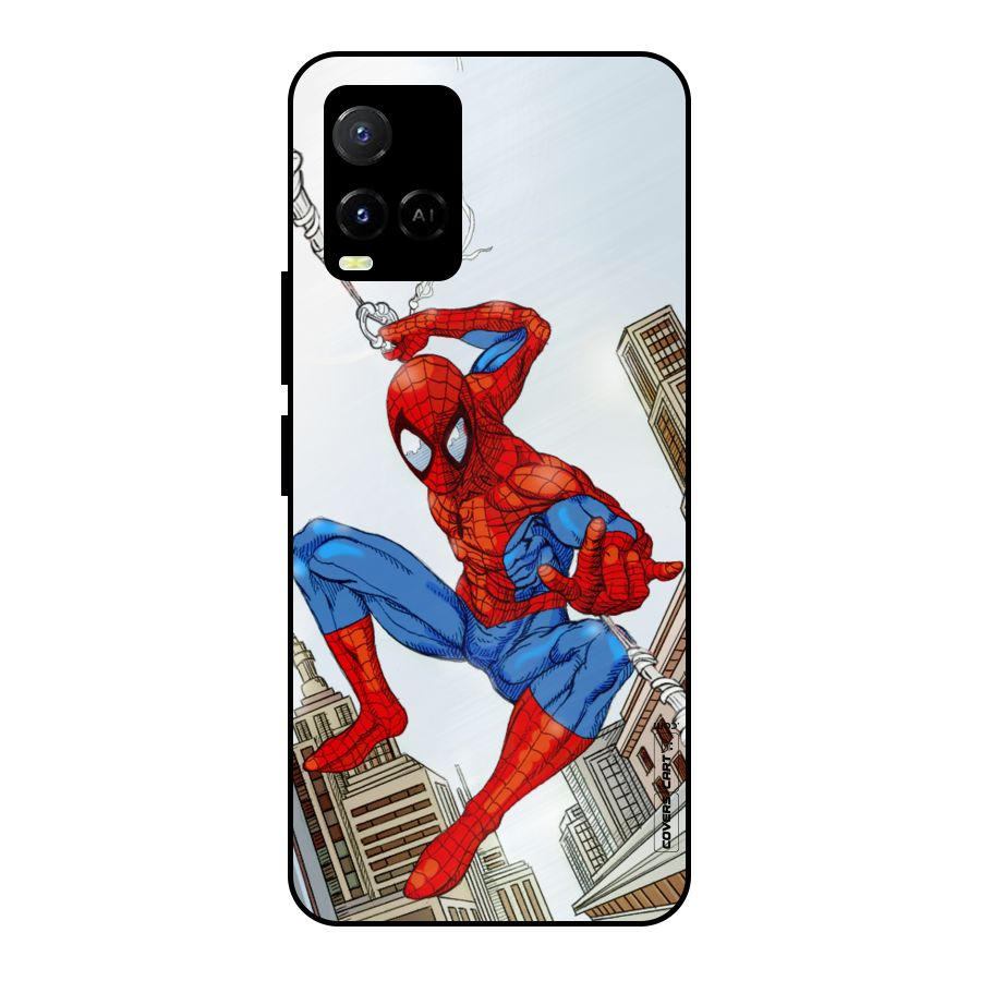 Comic Spider Man Metal Back Case for Vivo Y21