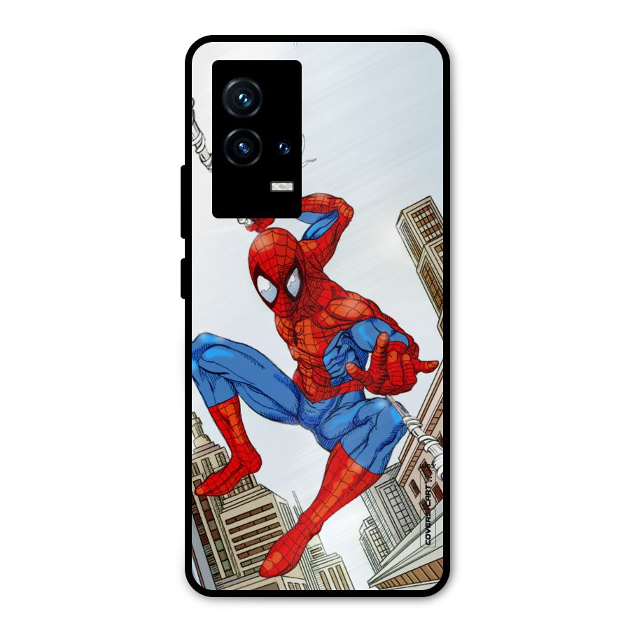 Comic Spider Man Metal Back Case for iQOO 9 5G