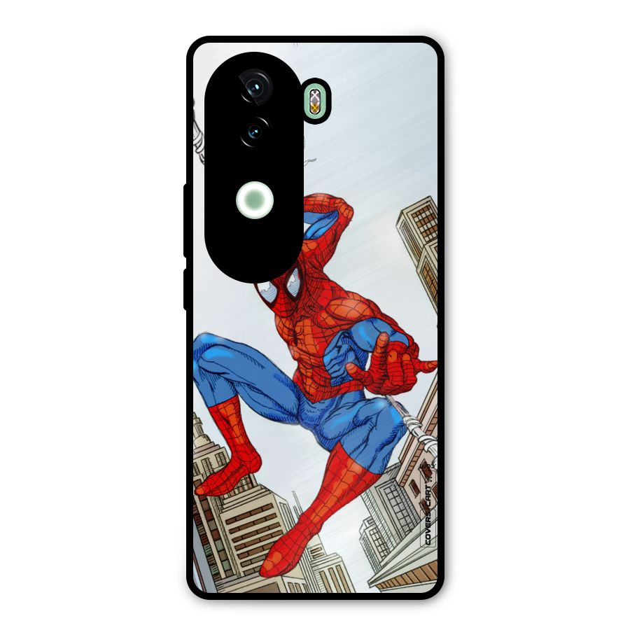 Comic Spider Man Metal Back Case for iQOO Z9s