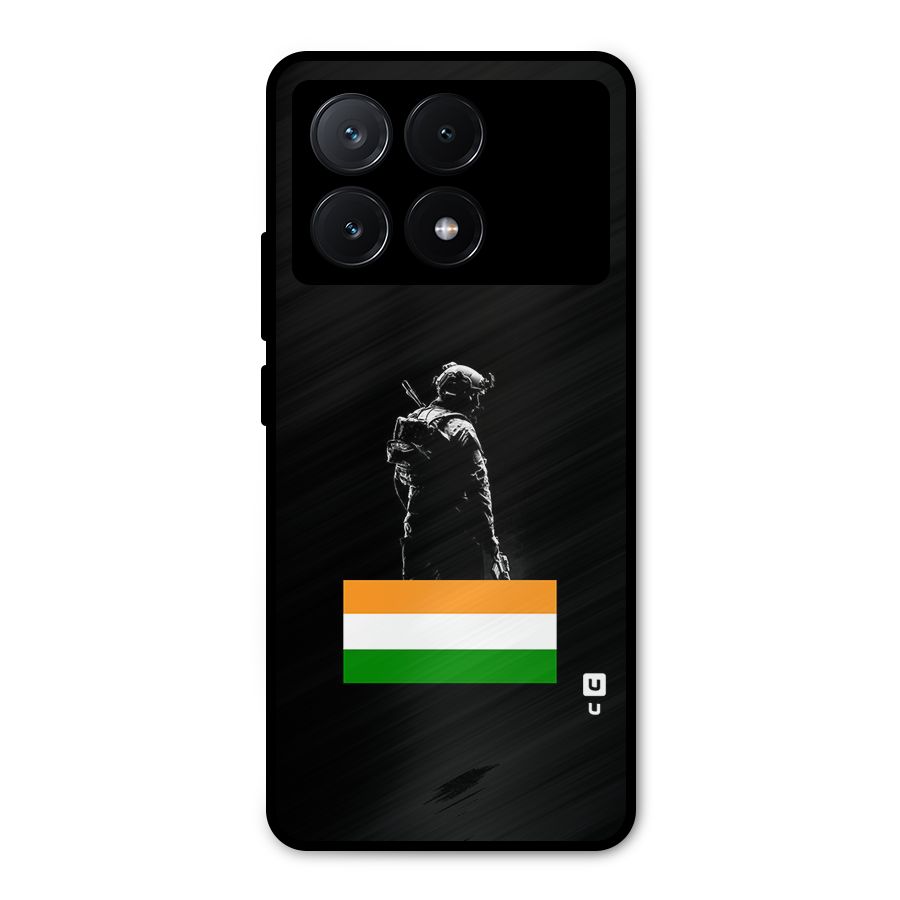 Commando Respect Metal Back Case for Poco X6 Pro