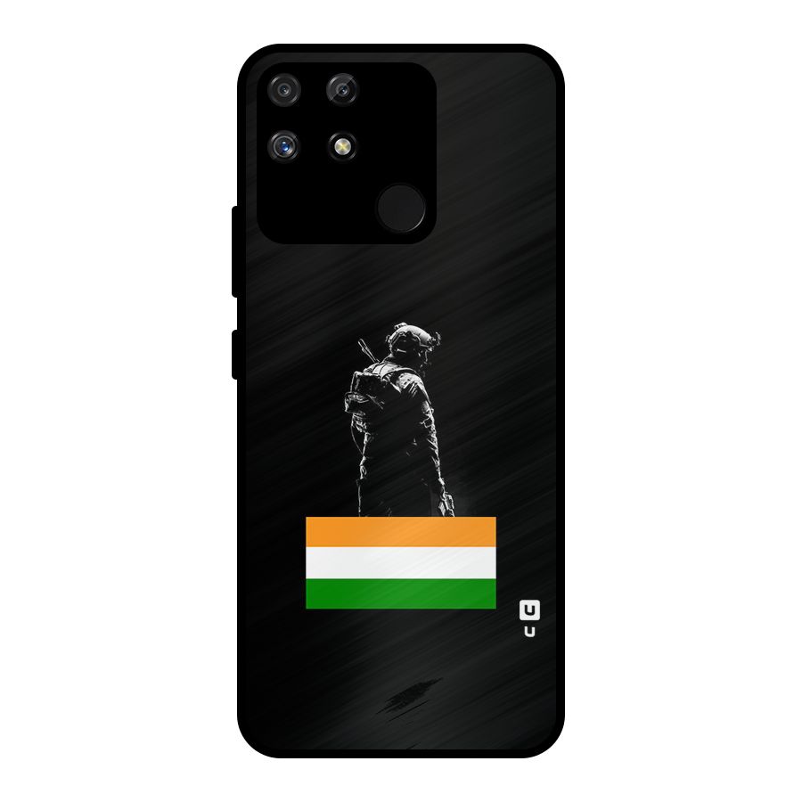 Commando Respect Metal Back Case for Realme Narzo 50A