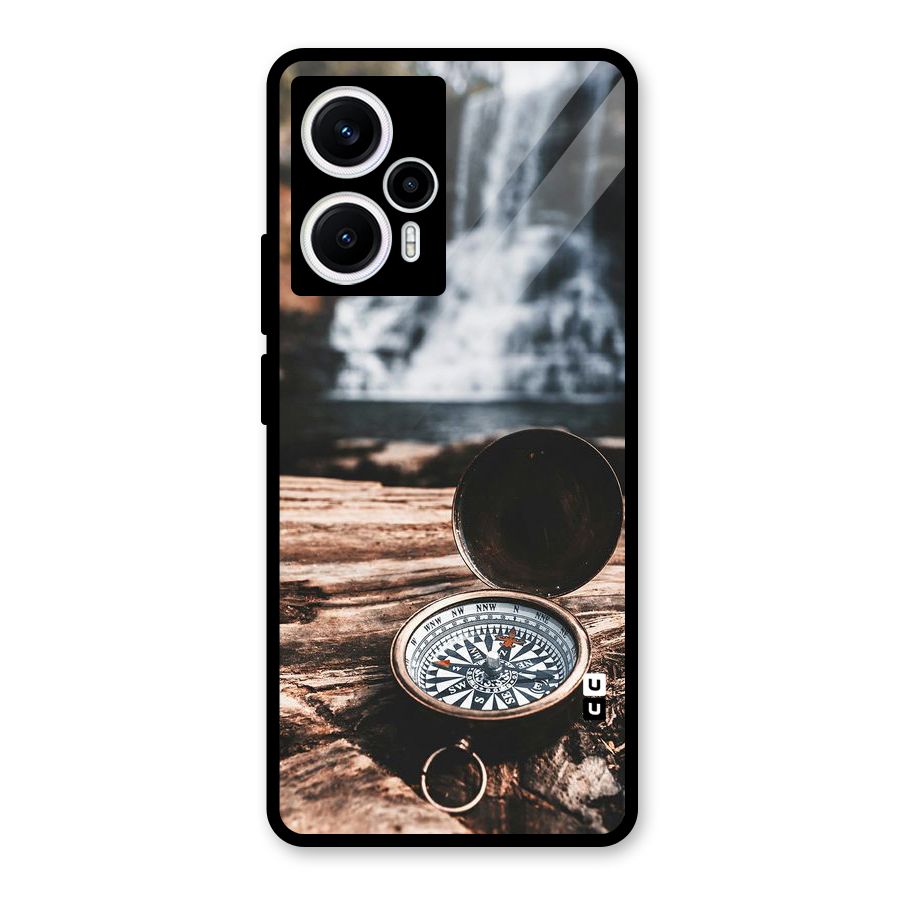 Compass Travel Glass Back Case for Poco F5