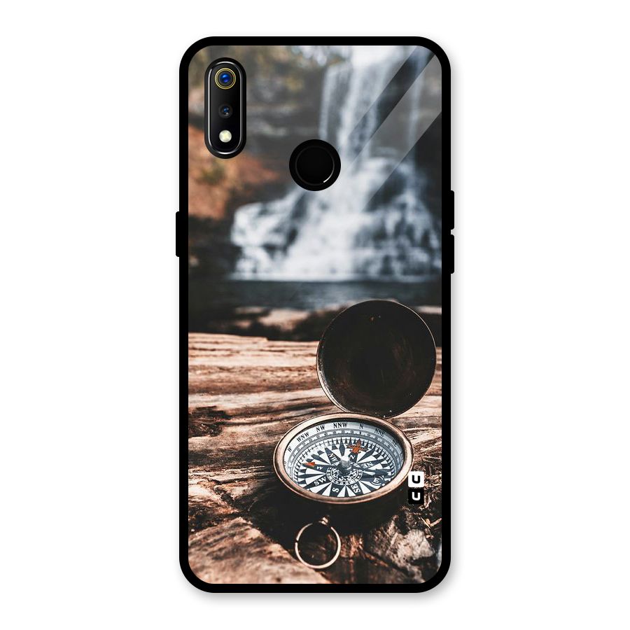Compass Travel Glass Back Case for Realme 3
