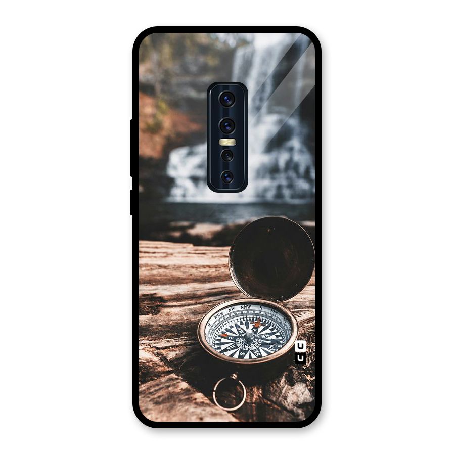 Compass Travel Glass Back Case for Vivo V17 Pro