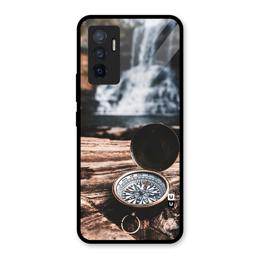 Compass Travel Glass Back Case for Vivo V23e