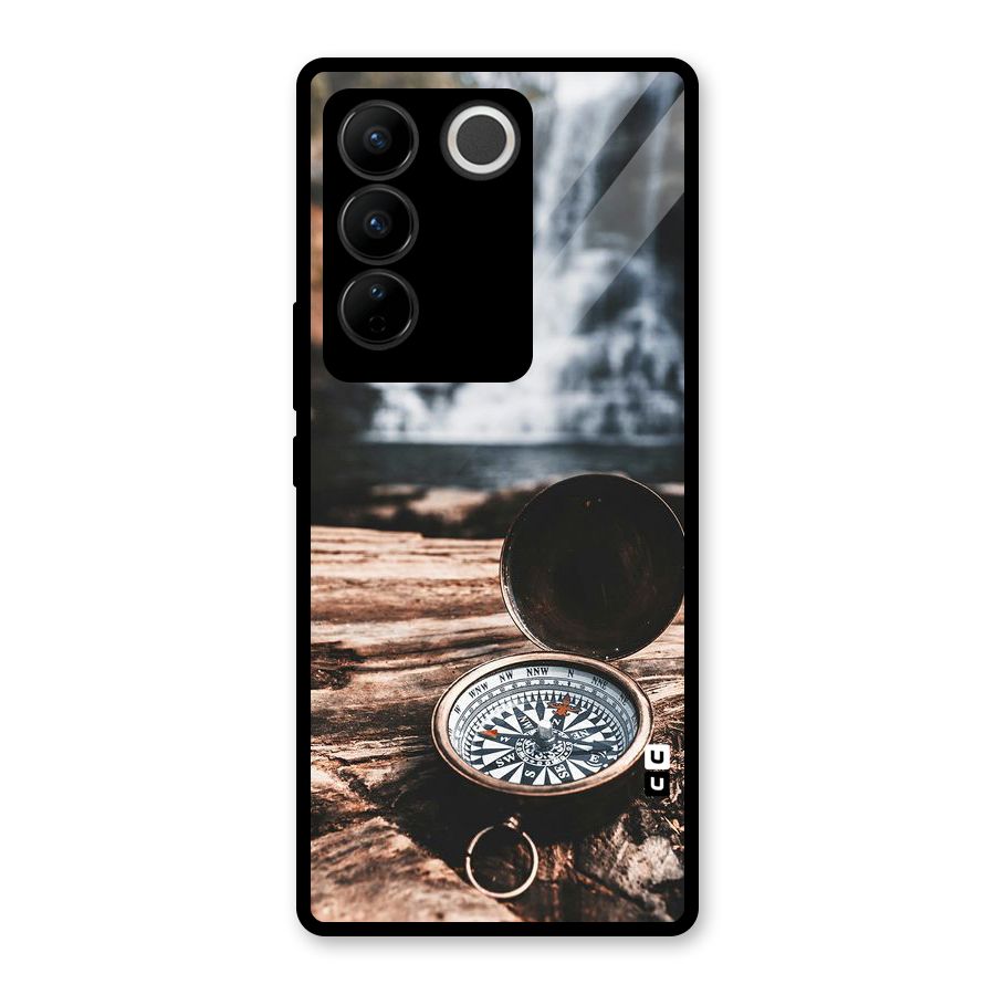 Compass Travel Glass Back Case for Vivo V27
