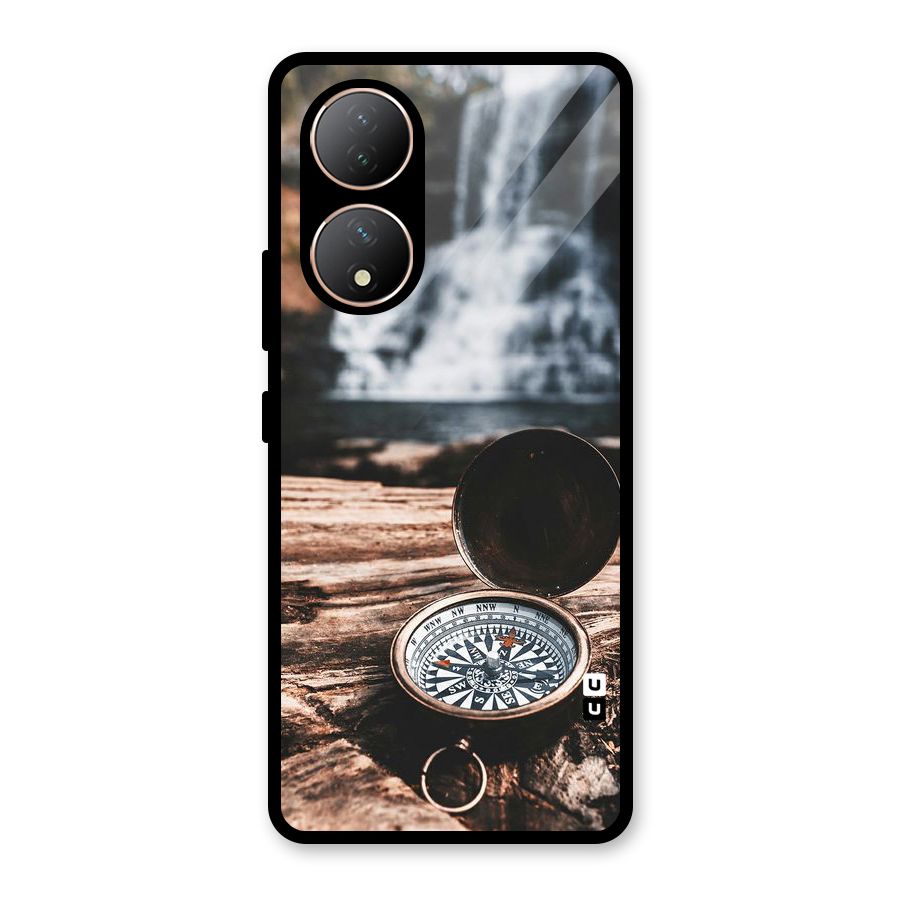 Compass Travel Glass Back Case for Vivo Y100A