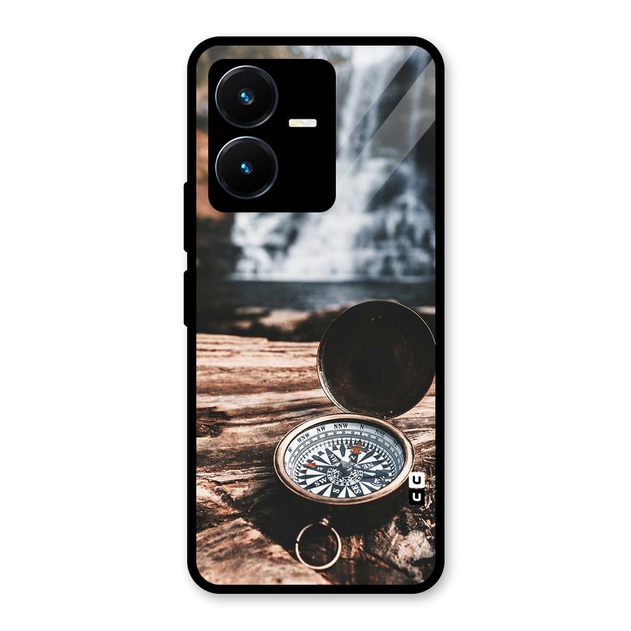 Compass Travel Glass Back Case for Vivo Y22s