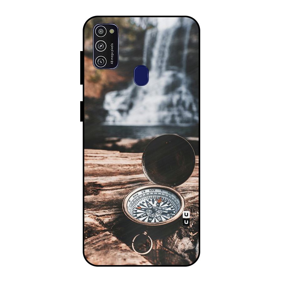 Compass Travel Metal Back Case for Galaxy M21