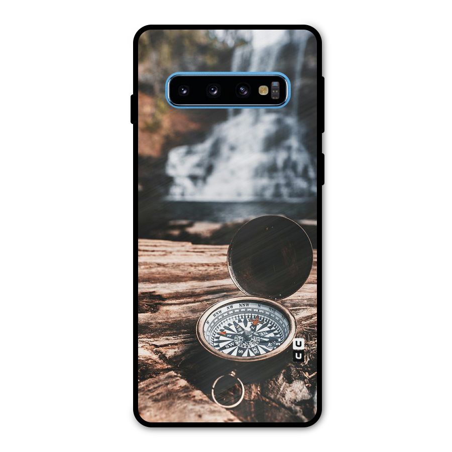 Compass Travel Metal Back Case for Galaxy S10