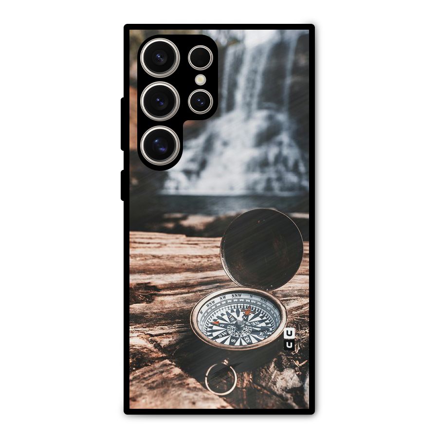 Compass Travel Metal Back Case for Galaxy S24 Ultra