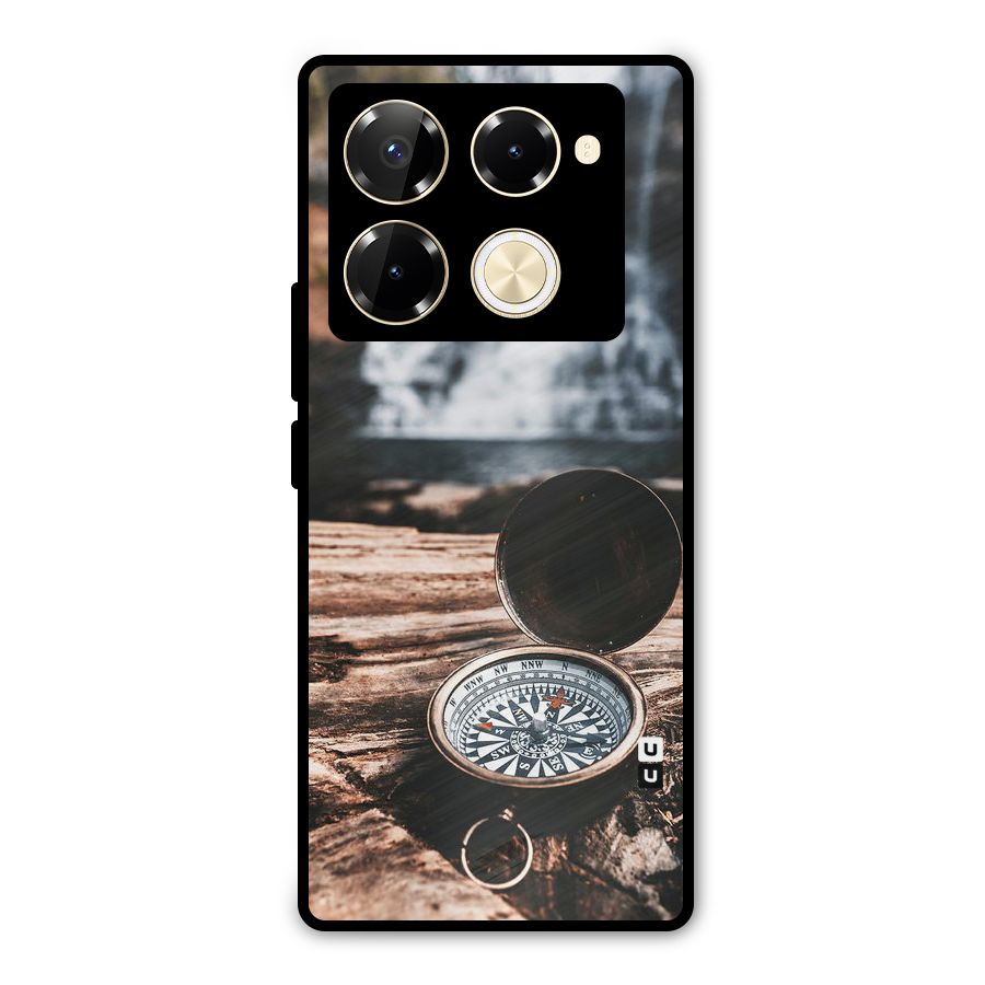 Compass Travel Metal Back Case for Infinix Note 40 Pro