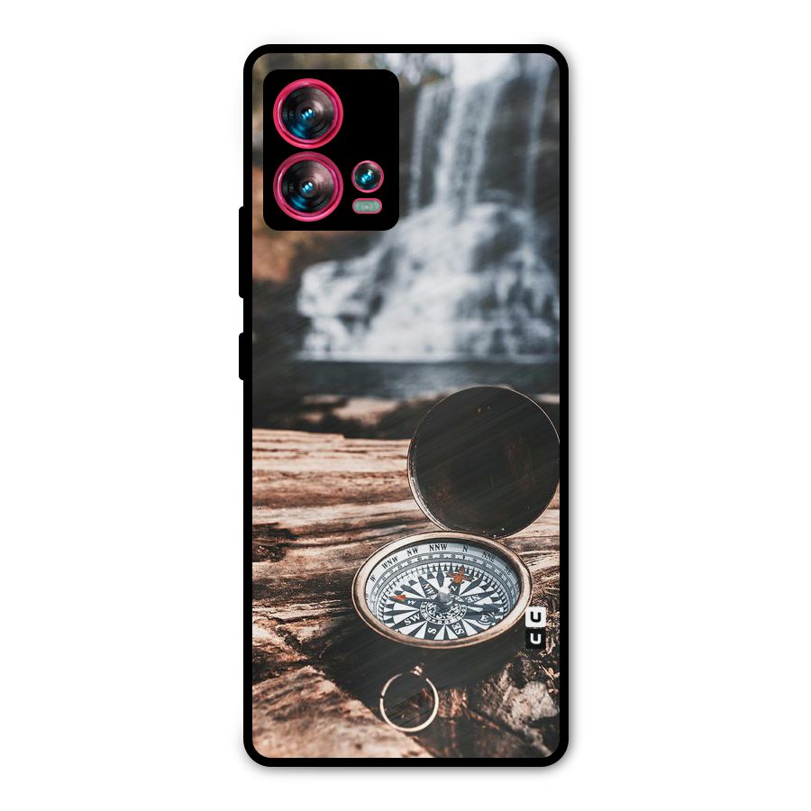 Compass Travel Metal Back Case for Motorola Edge 30 Fusion