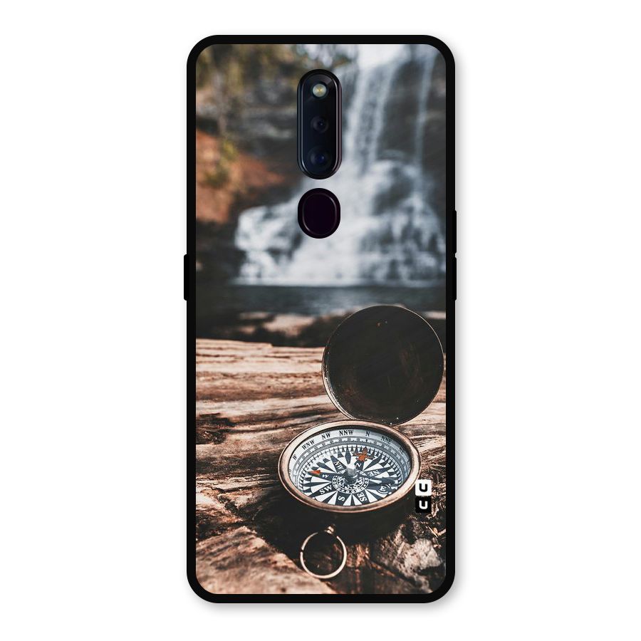 Compass Travel Metal Back Case for Oppo F11 Pro
